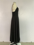 Formal Black High Waist Cami Long Prom Dress