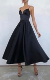 Formal Black High Waist Cami Long Prom Dress