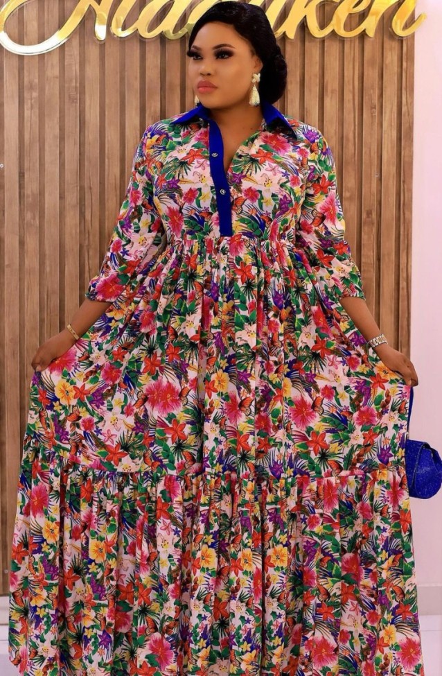 African Style Floral Maxi Dress