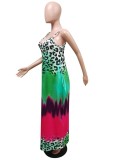 Multi-Color Leopard Loose Cami Maxi Dress