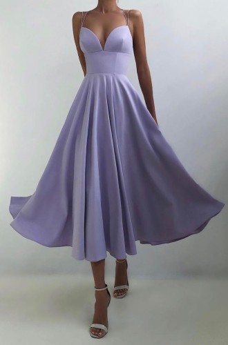 Formal Purple High Waist Cami Long Prom Dress