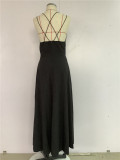 Formal Black High Waist Cami Long Prom Dress