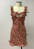 Floral Ruffle Sexy Cami Mini Dress
