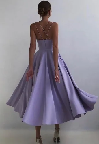 Formal Purple High Waist Cami Long Prom Dress