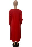 Red Bodycon Rompers with Long Cardigan