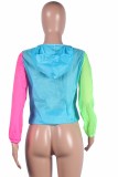 Wholesale Colorblock Sun Protection Hooded Jacket