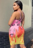 Print Sexy Cami Bodycon Dress