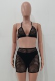 Black Fishnet 3PCS Bikini Set