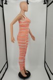 Wholesale Sexy Striped V Neck Bodycon Sleeveless Jumpsuit