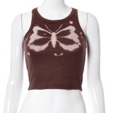 Butterfly Sexy Crop Tank Top