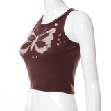 Butterfly Sexy Crop Tank Top