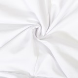 White Sexy Cut Out Ruffle Wrap Ruched Mini Dress