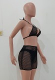 Black Fishnet 3PCS Bikini Set
