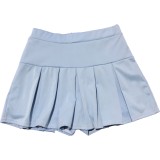 Wholesale Blue High Waist Short Pleated Skirt