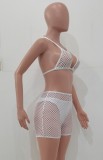 White Fishnet 3PCS Bikini Set