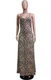 Leopard Print Cami Loose Maxi Dress