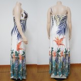 Plus Size Tropical Cami Maxi Dress