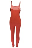 Red Sexy Cami Bodycon Jumpsuit