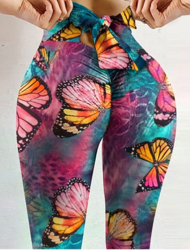 Butterfly Sexy Scrunch Butt Bow Tie Yoga Leggings
