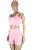 Pink Cop Tank and Biker Shorts 2 Pieces