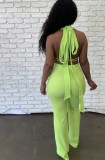 Green Sexy Multiway Crop Top and Pants 2pcs Set