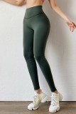 Sexy Army Green Scrunch Butt Bow Tie Yoga Leggings
