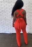Red Sexy Multiway Crop Top and Pants 2pcs Set