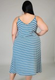 Plus Size Stripes Sexy Cami Dress