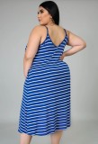 Plus Size Stripes Sexy Cami Dress