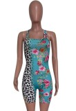 Sexy Floral & Leopard Sleeveless Bodycon Rompers