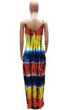 Tie Dye Cami Loose Sexy Maxi Dress