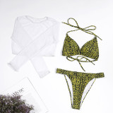 3PACK Green Bikini Set with Matching Cover Up