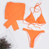 3PACK Orange Bikini Set with Matching Cover Up