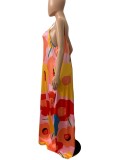 Plus Size Sexy Floral Cami Loose Maxi Dress
