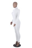 Blank Sexy White High Neck Top and Pants Matching Set