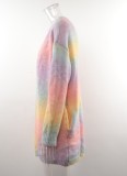 Gradient Casual Long Cardigan
