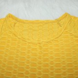Yellow Short sleeve Shirt and Pants 2PC Set