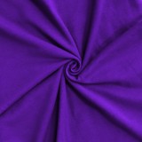 Plus Size Purple O Neck Short Sleeve Loose Jumpsuit