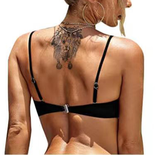 Two Way Black Sexy V-Bar Bikini Top