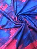 Print Blue Tie Dye Strap Long Dress