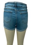 Casual Blue Denim Shorts