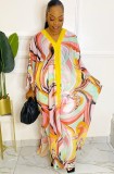 Yellow Print Rope and Pants 2PC Cover-Ups