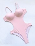 Pink Hole Cami One Piece Swimsuit