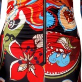 Floral Print Long Sleeve Zipper Maxi Dress