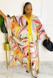 Yellow Print Rope and Pants 2PC Cover-Ups
