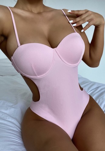 Pink Hole Cami One Piece Swimsuit