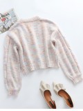 Multicolor Sweater Tank Top and Coat Two Piece Set