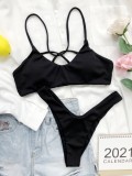Black Back Cami Bikini 2PCS Set