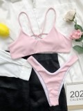Light Pink Back Cami Bikini 2PCS Set