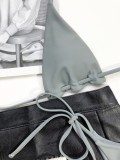 Grey Halter Bikini 2PCS Set